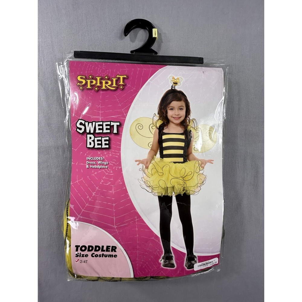 Spirit Halloween Sweet Bee Costume Toddler 2T-4T‎ Dress Up Play New